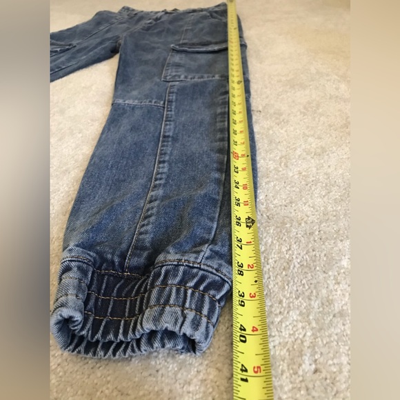 PrettyLittleThing Women’s Blue Wash Cargo Jean Joggers 
 UK 10 size S - Picture 9 of 9